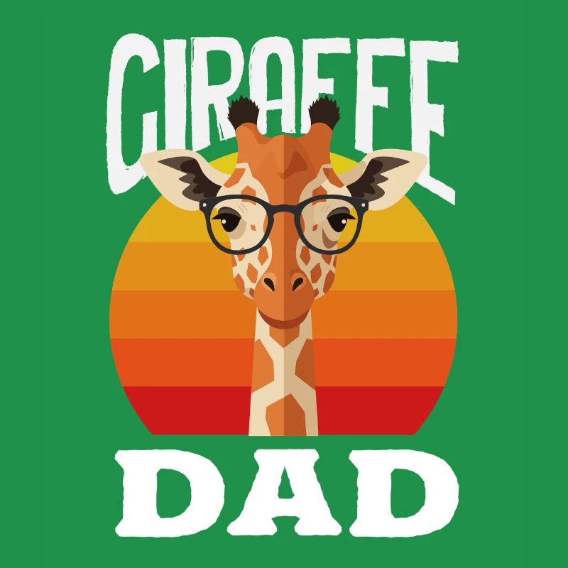 Coole Giraffe Papa Brille Retro
