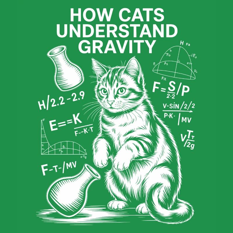 Dictions de chats de physique Blague de maths Cadeau de physique