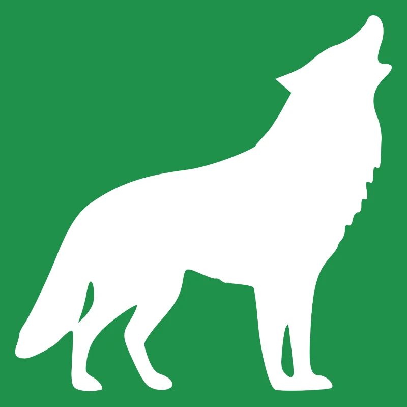 Heulender Wolf weiß 