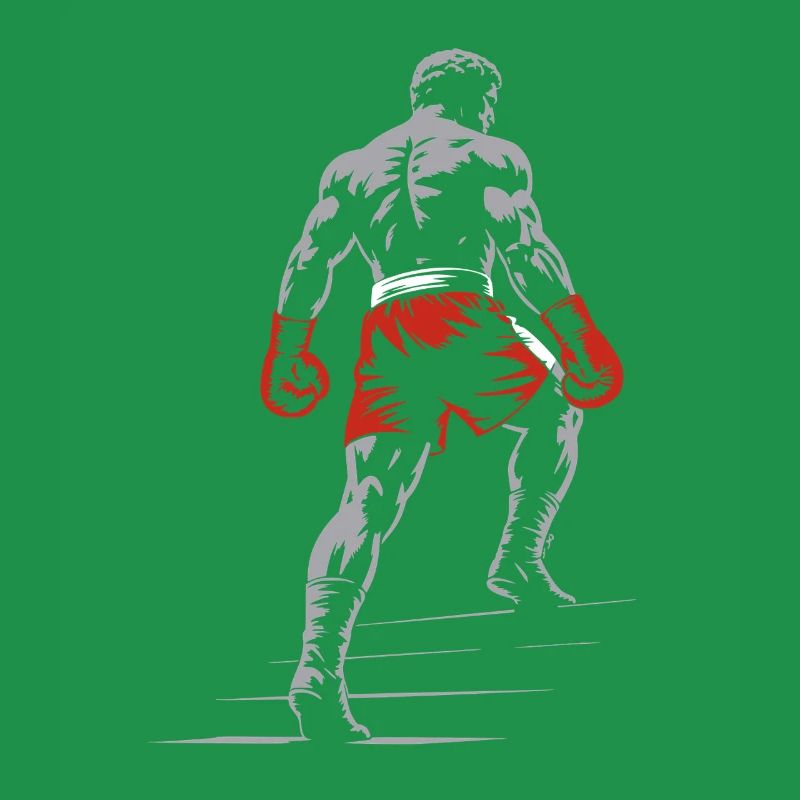 Boxer mit Boxhandschuhen