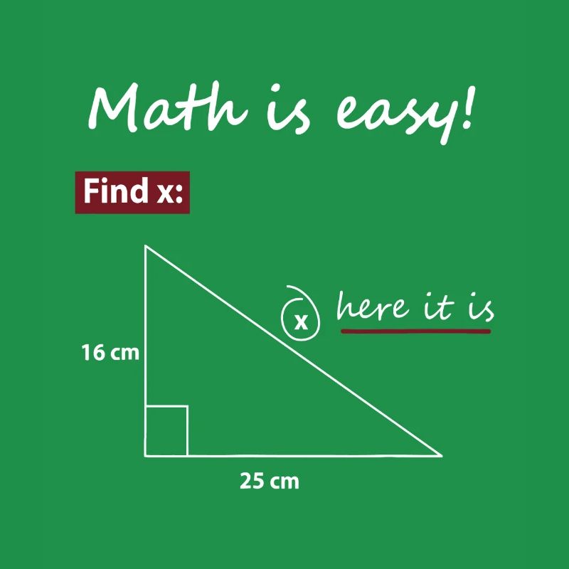 Trouver X Triangle Math Art
