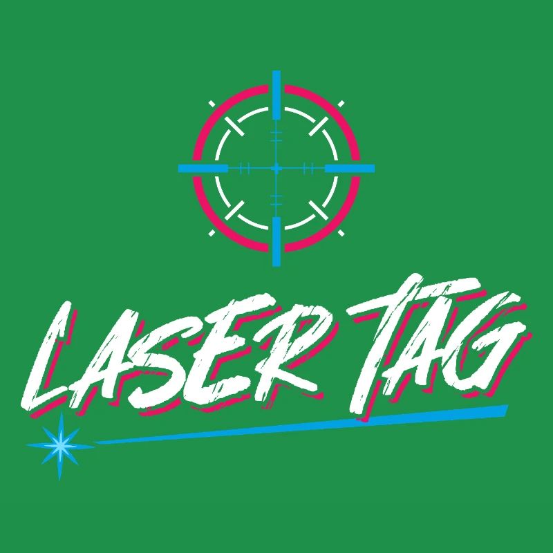 Design de jeu néon rétro laser tag