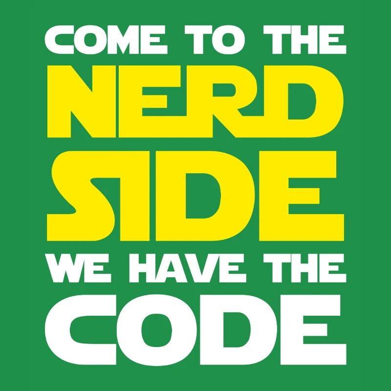 Nerd Side Retro Yellow Sci-Fi Typography Art
