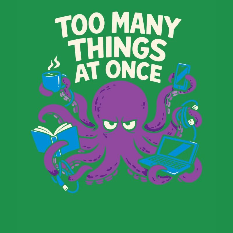 Funny Octopus Overstimulated