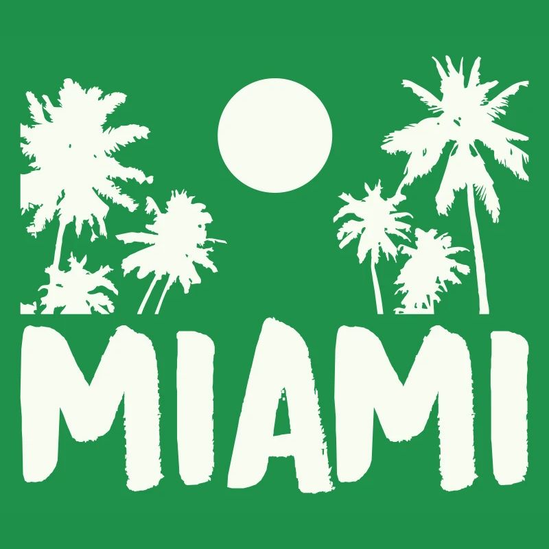 Miami Night Palm Trees
