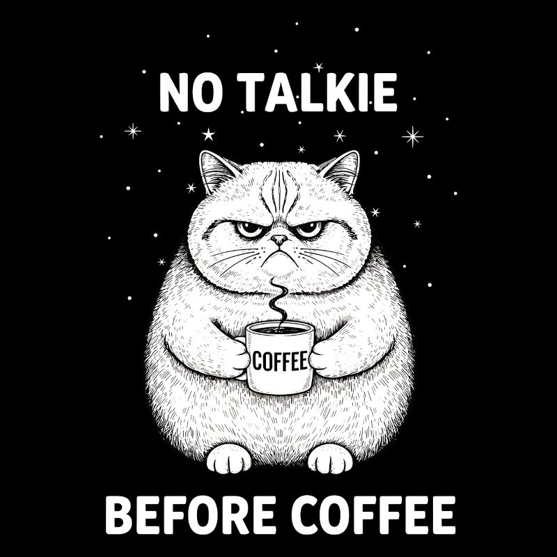 Pas de conversation devant un chat amateur de café