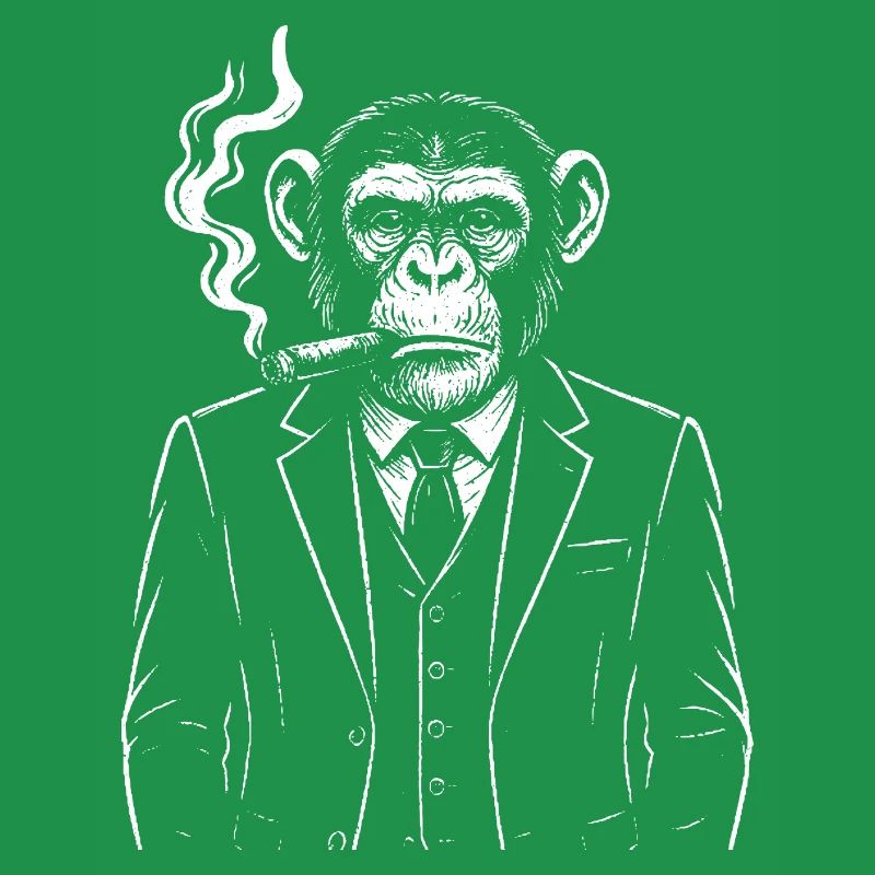 Elegant Monkey Smoking Cigar