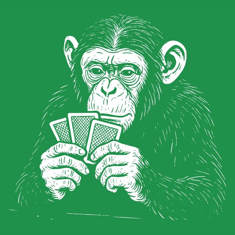 Chimp playing Cards