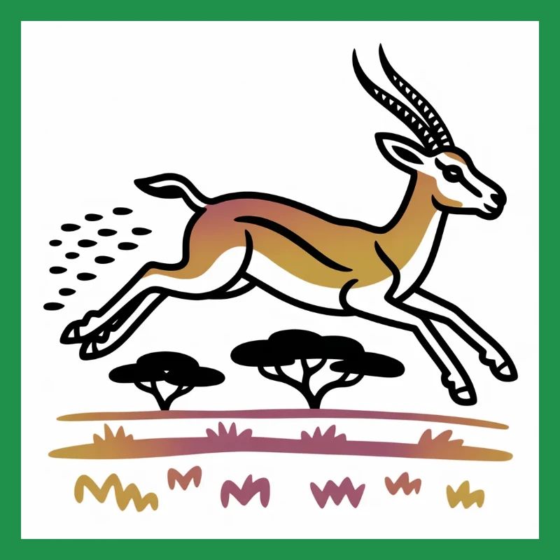 Gazelle dans un paysage doré