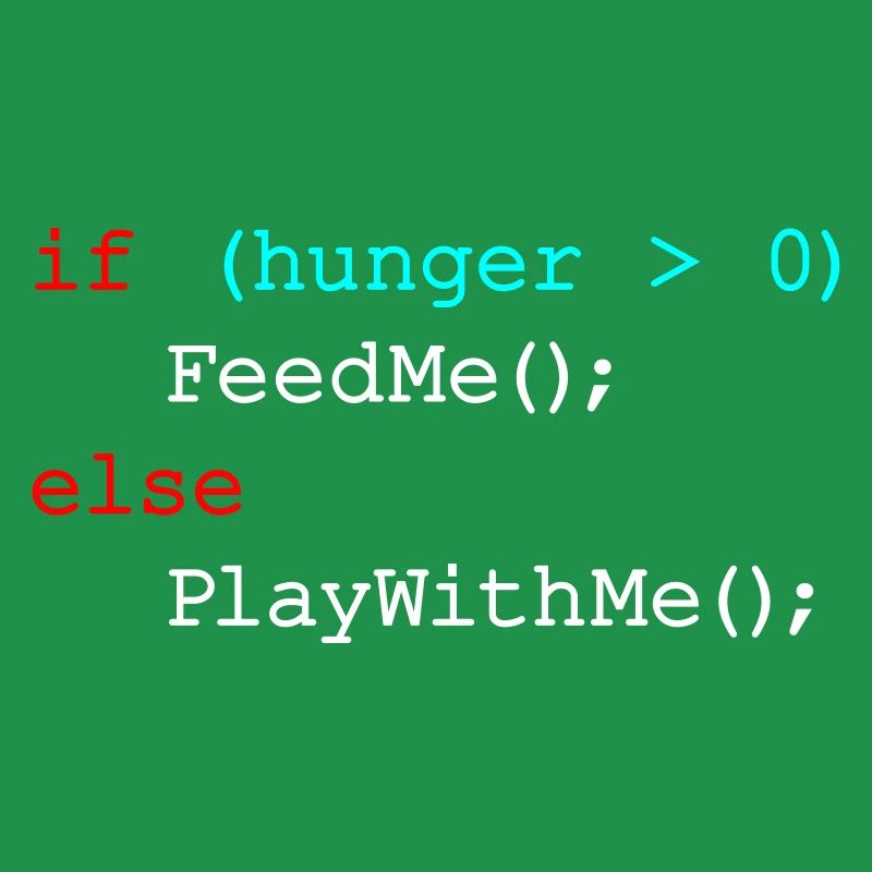 If hunger feed me else play with me - JavaScript
