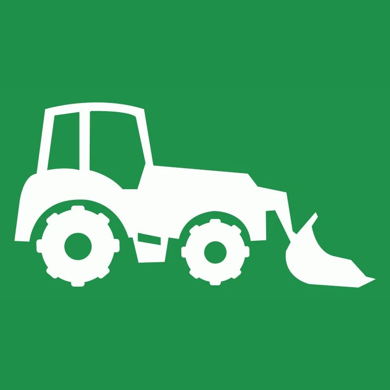 Tractor Silhouette Front End Loader