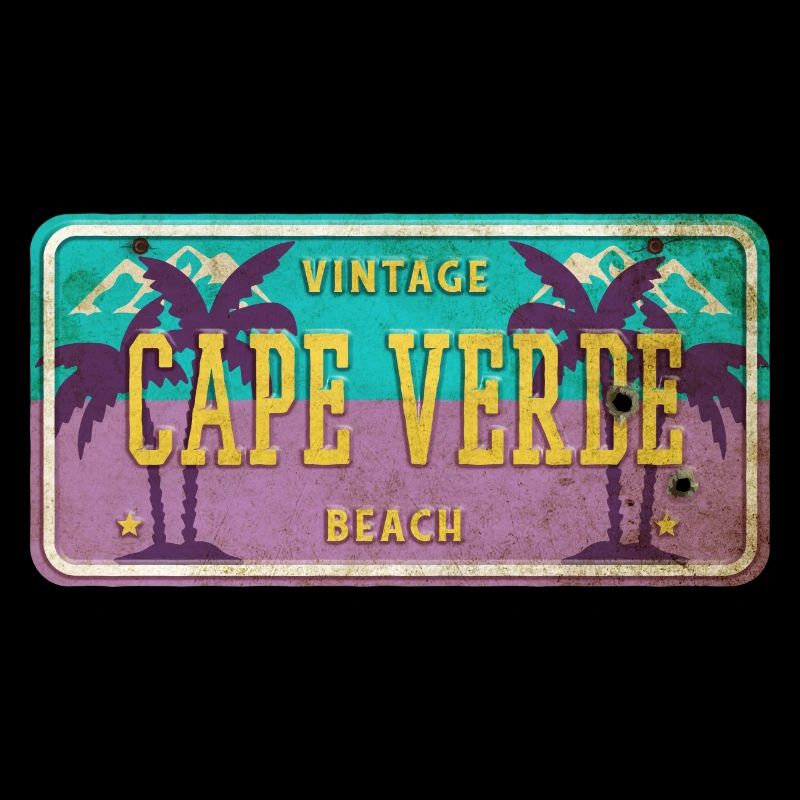 Signe vintage palmier du Cap-Vert