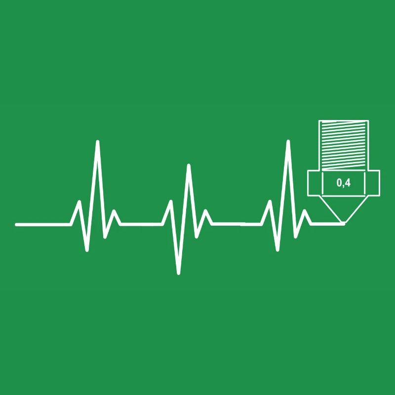 Heartbeat Impression 3D drôle TShirt Design