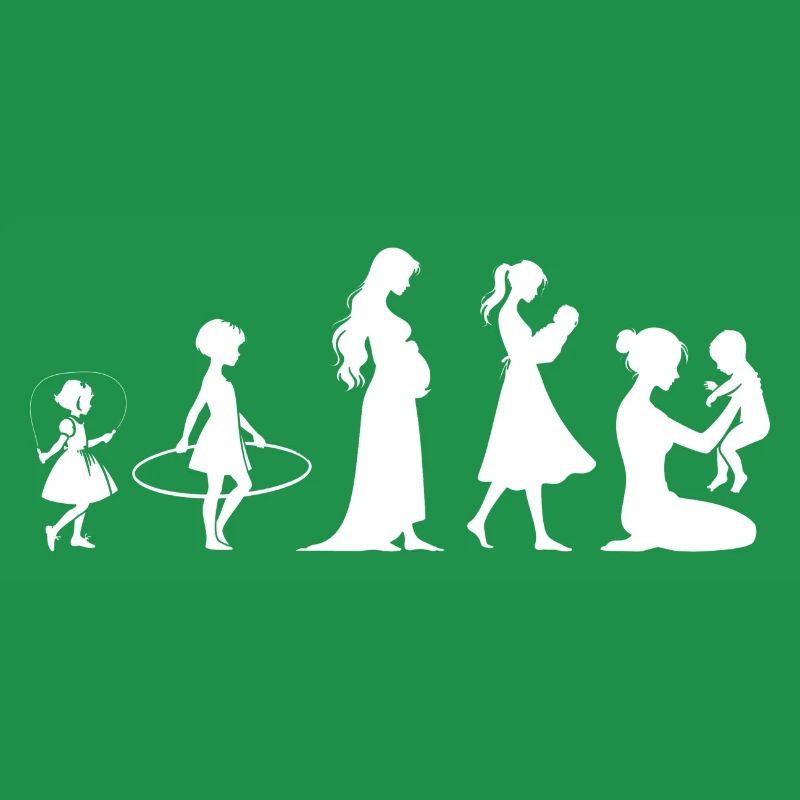 Evolution Mama Muttertag kind Familie