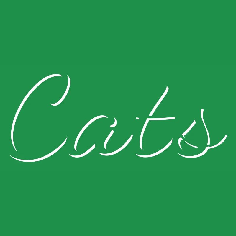 Cat's lettering only shadows