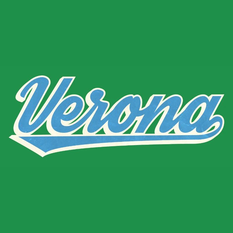 Verona Blau Script Logo