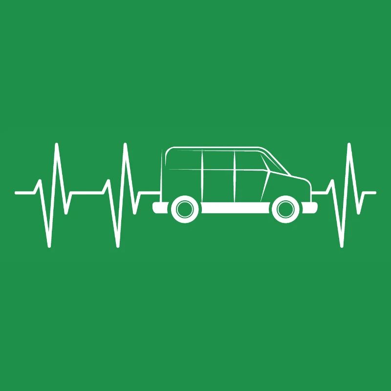 bus Busse Herzschlag Symbol Puls Illustration icon