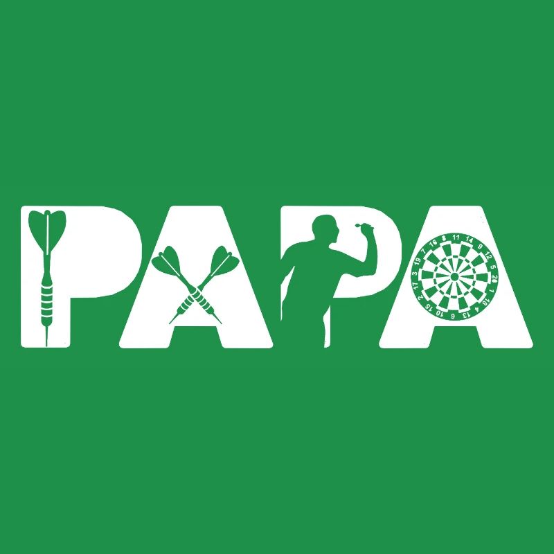 Papa Darts Player Master Dartboard Silhouette