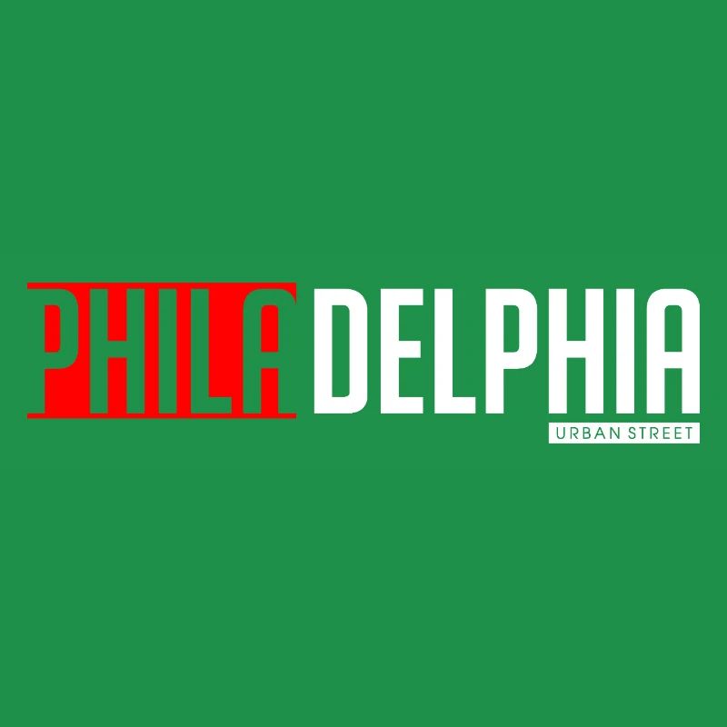 Conception colorée basée sur du texte de Philly et Delta
