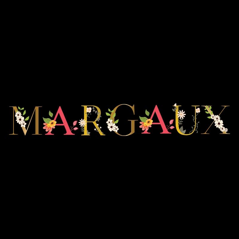 Le nom de MARGAUX décoré de fleurs