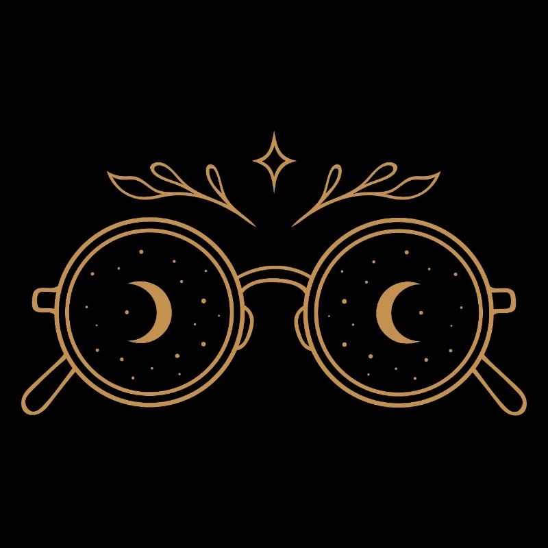Witchy Glasses with Moons - Midsummer Magic