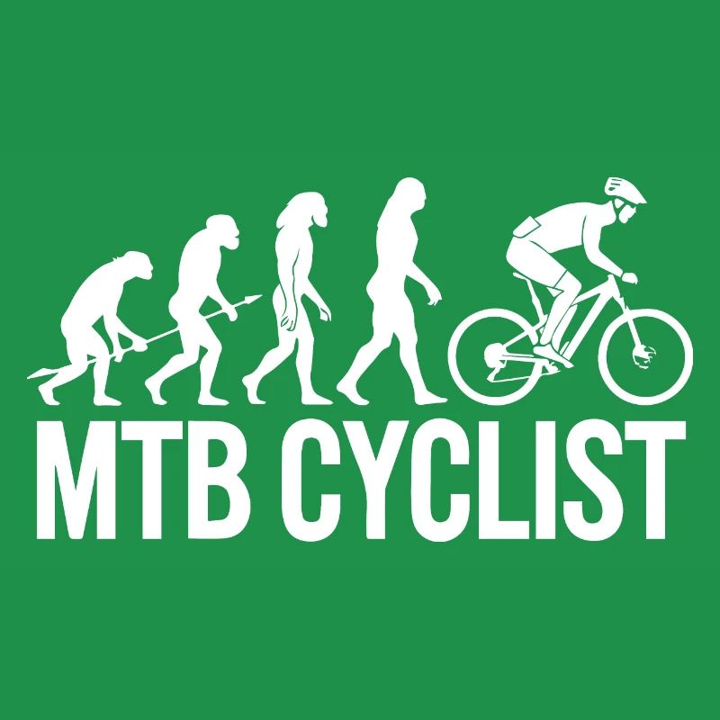 Evolution einer MTB-Radfahrer-Silhouette
