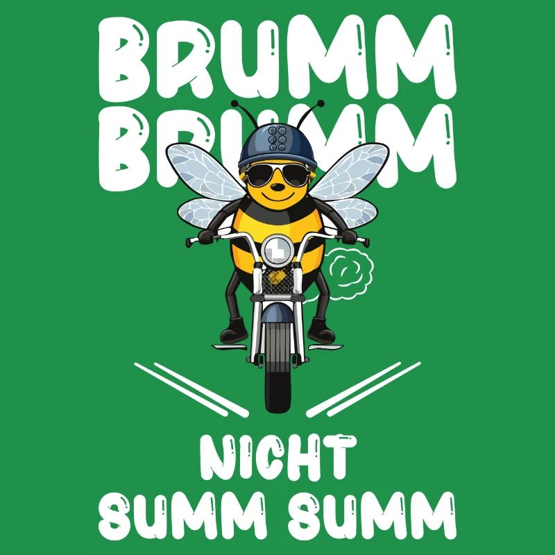 Bee Motorcycle Buzz Buzz Not Buzz Buzz White