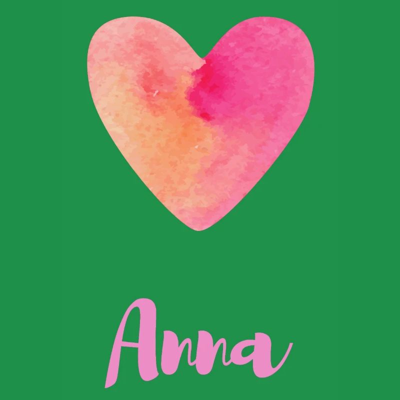 Anna Rosa Herz Typografie Mädchen Outfit