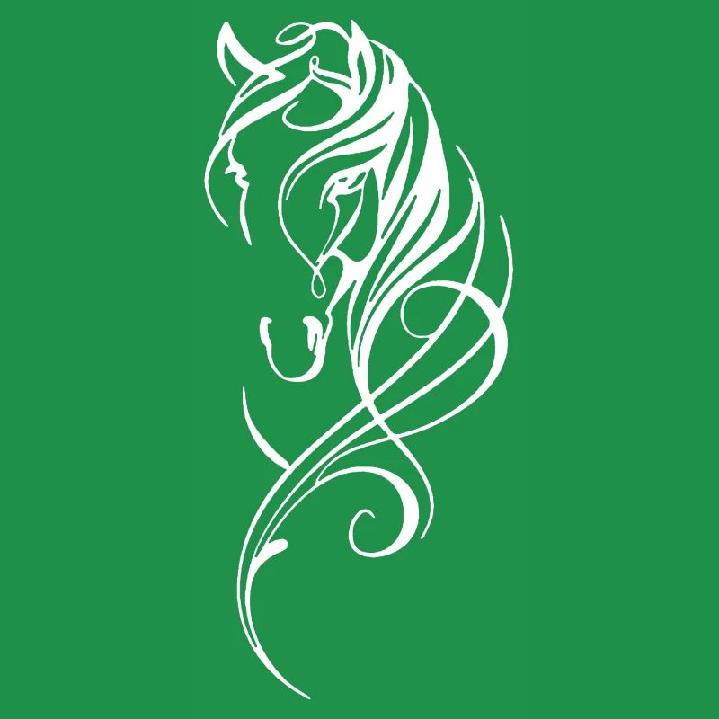 Cheval abstrait blanc