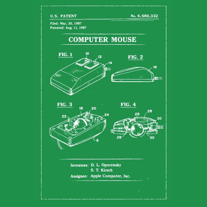 Plan de souris rétro pour ordinateur