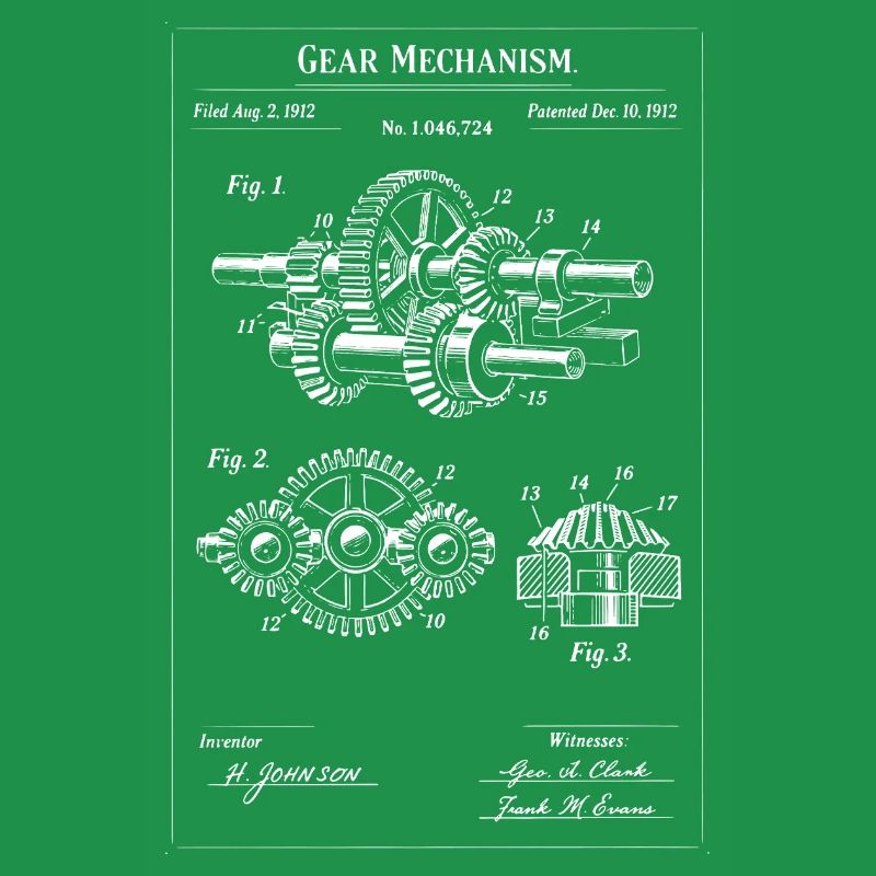 Art de plans de mécanisme d’engrenage