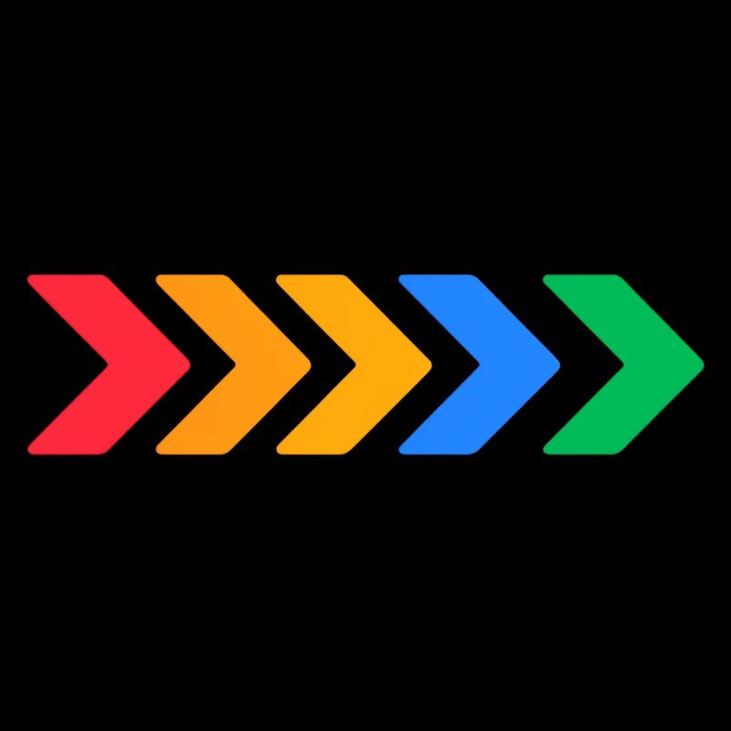 Flèches colorées - Progrès en cinq couleurs