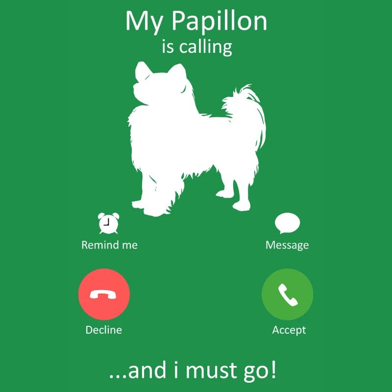 Papillon Dog Calling Smartphone Interface