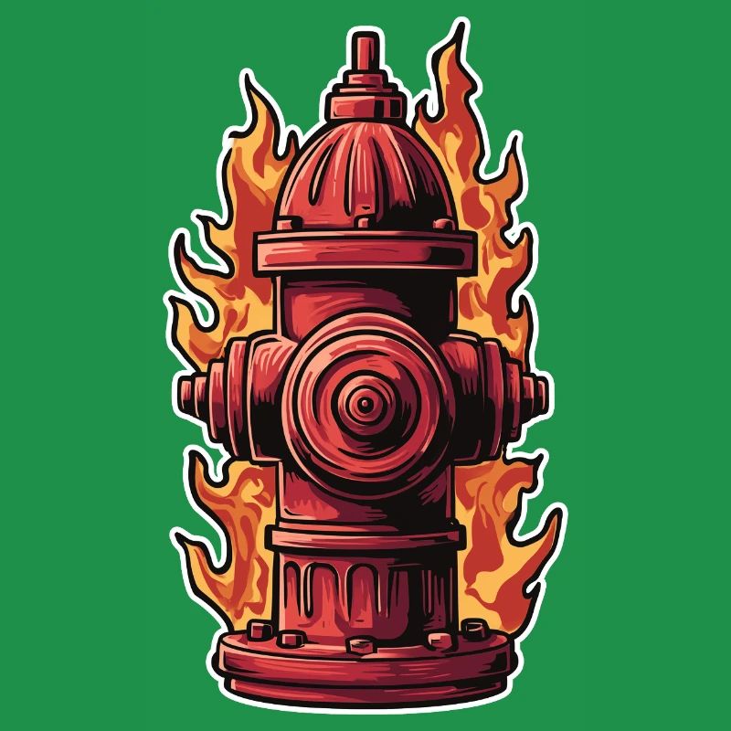 Fire Brigade Dad T-Shirt Gift Fire Brigade Fire Hydrant