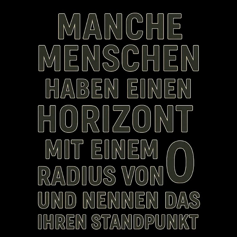 Nullradius-Horizont Standpunkt Spruch