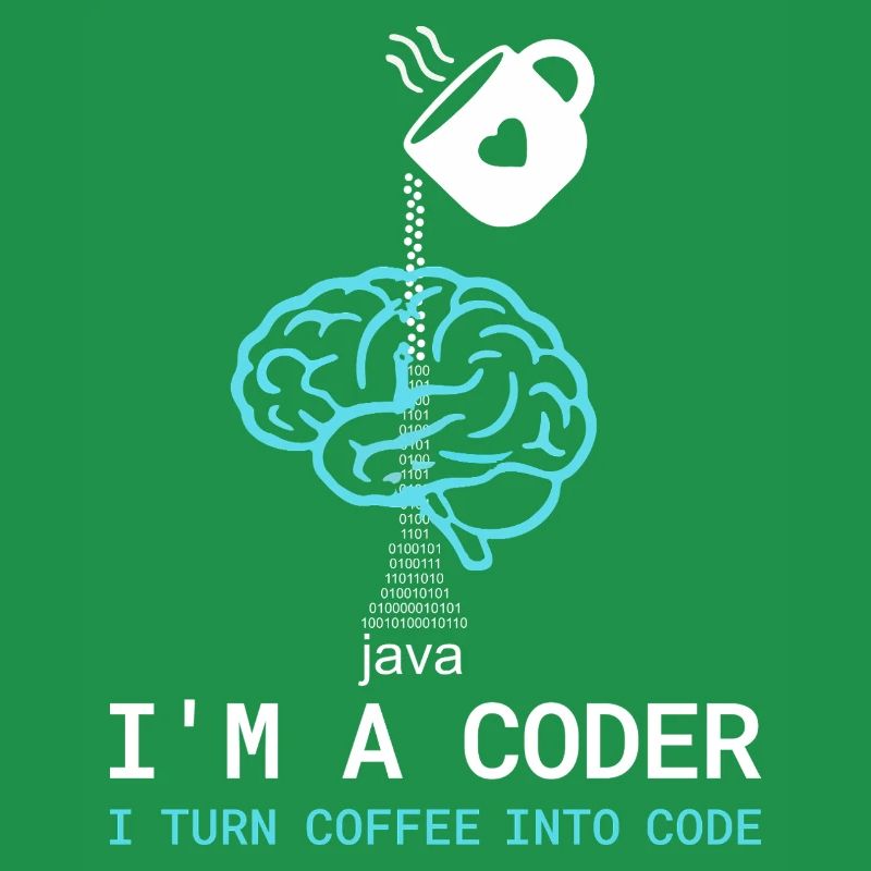 Coder T-Shirt: Coffee into Code – Nerdy Programmie
