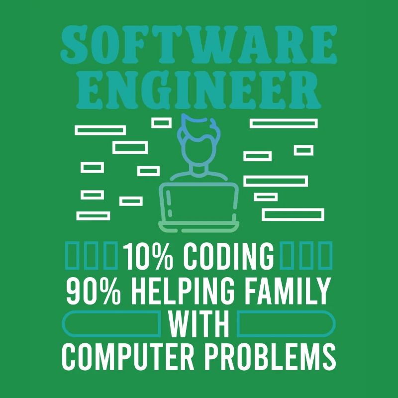 Softwareentwickler 90% Helping Family Coder Geek