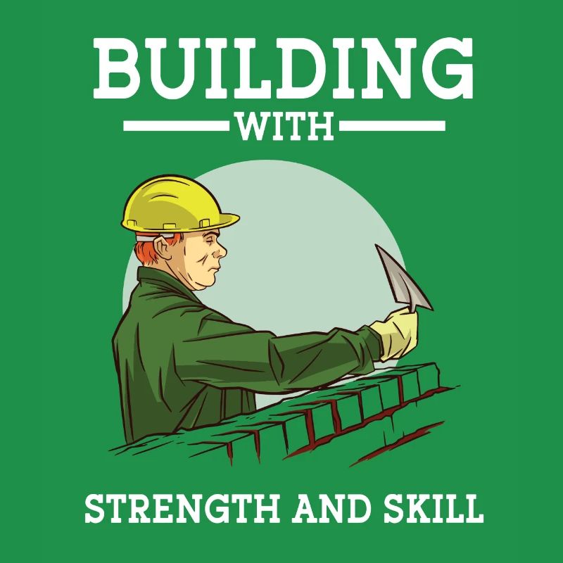 Construction de travailleurs de la construction avec force et compétence