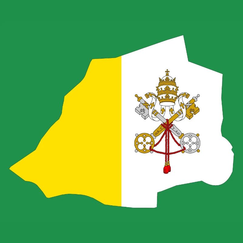 Drapeau de la Cité du Vatican Carte Drapeau