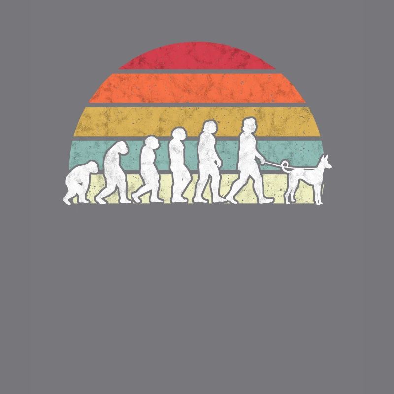 Podenco Evolution Jagdhund Windhund Vintage Retro