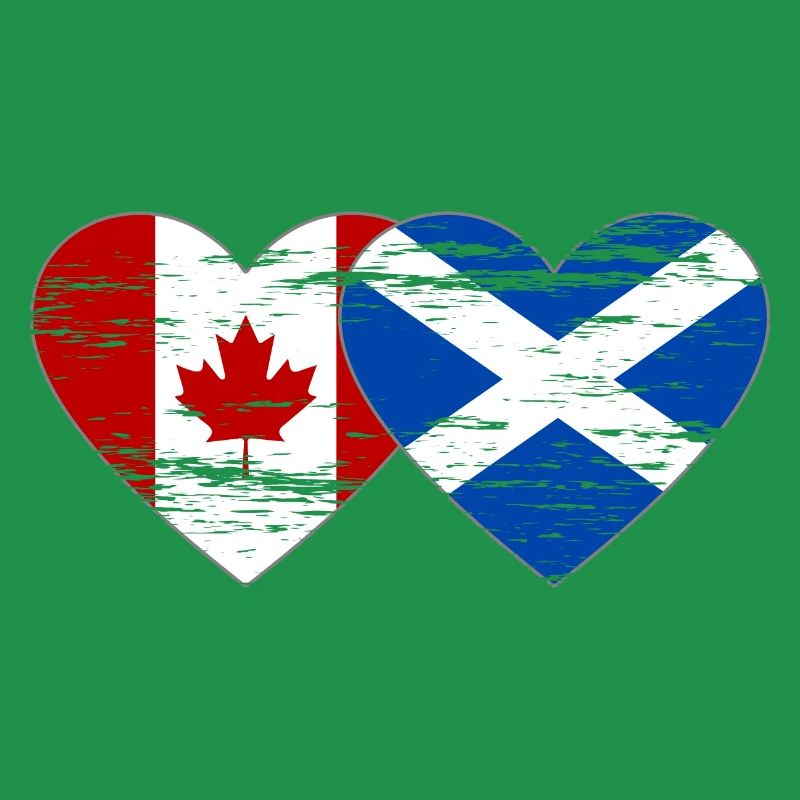 Canada Ecosse drapeau coeur utilisé