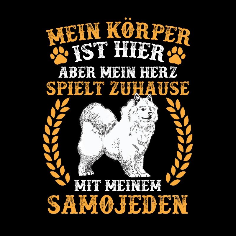 Samojede spielt zuhause Samojedenspitz