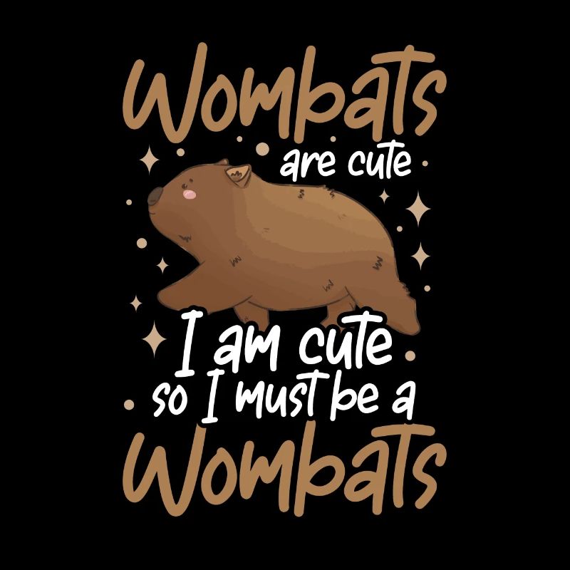 Ich bin ein Wombat Australien Beuteltier