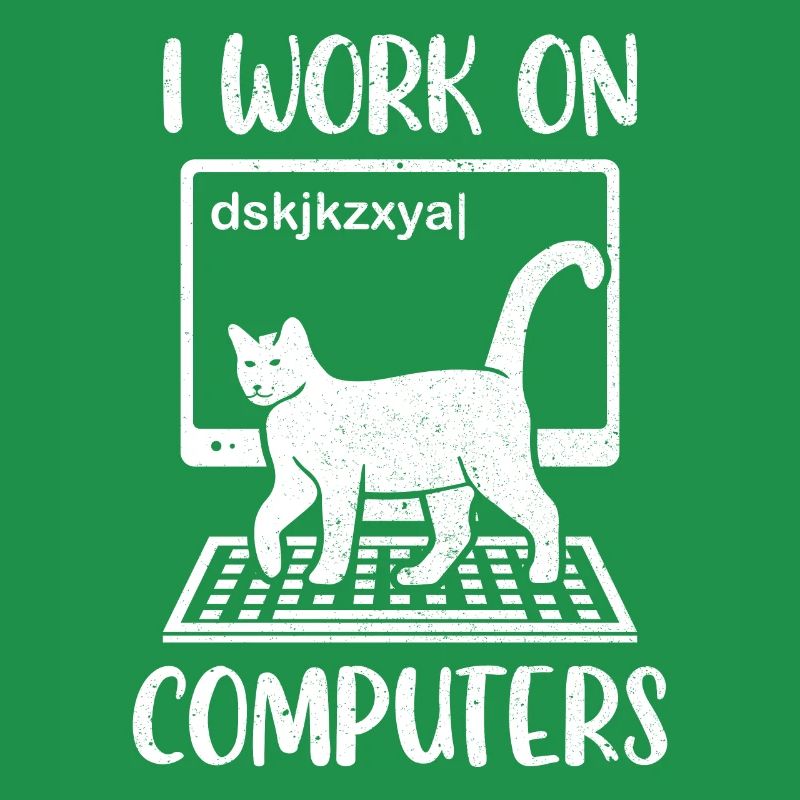 Cat Kitten Cat Mom I Work On Computers