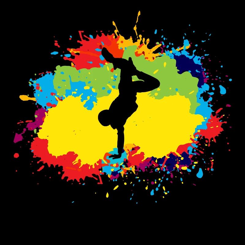 Breakdance Breakdancing Break-dancer Watercolour