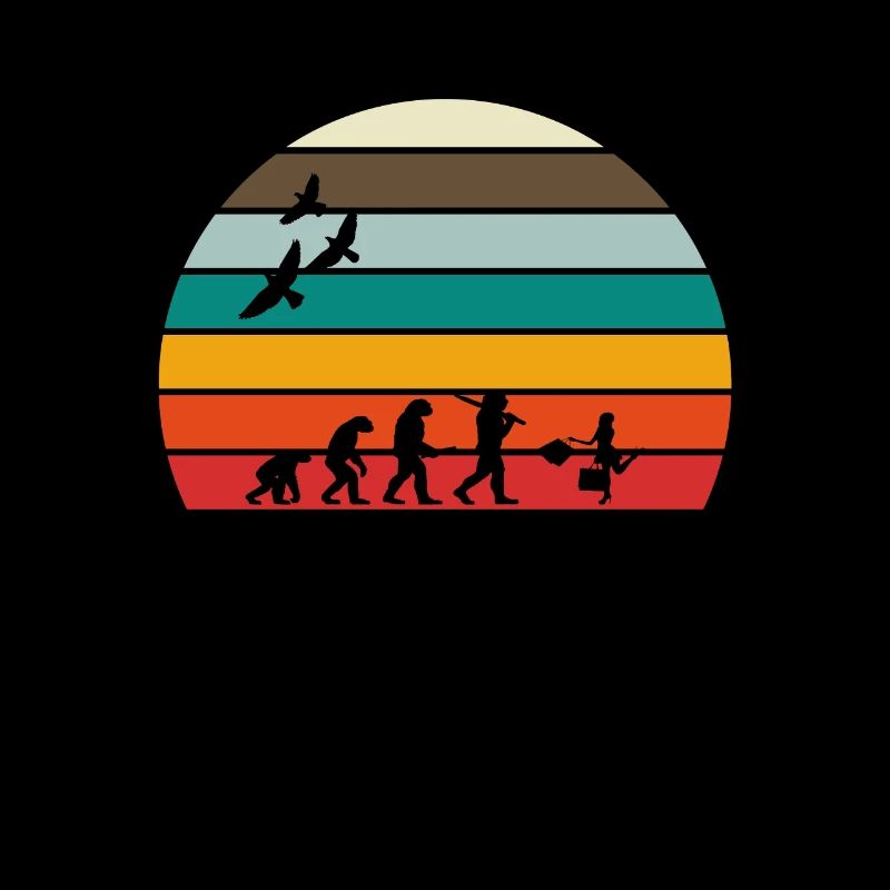 Retro Vintage Sunset Evolution Shoping