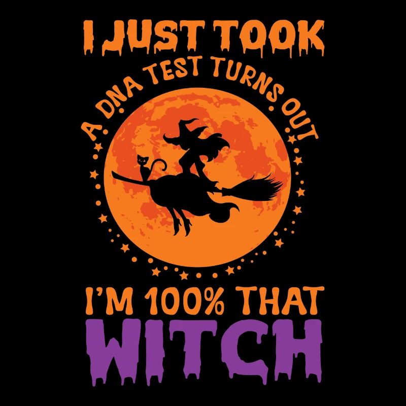 Magisches Halloween-Design: Funny 100% That Witch!