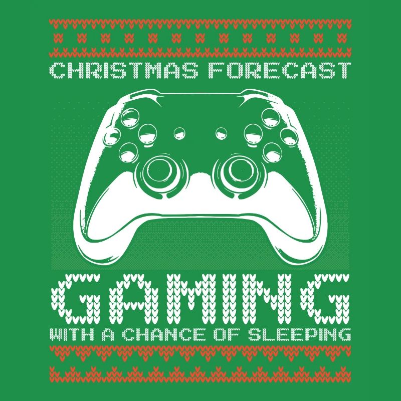 Funny Christmas Forecast Gaming Controller Ugly
