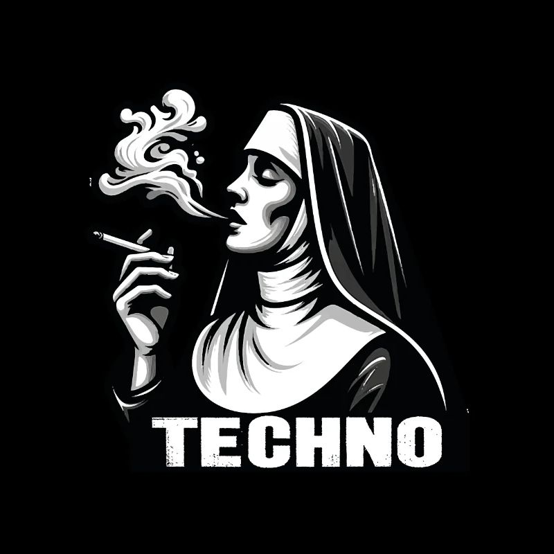 Renaissance Beats: Smoking Nun Techno Tee