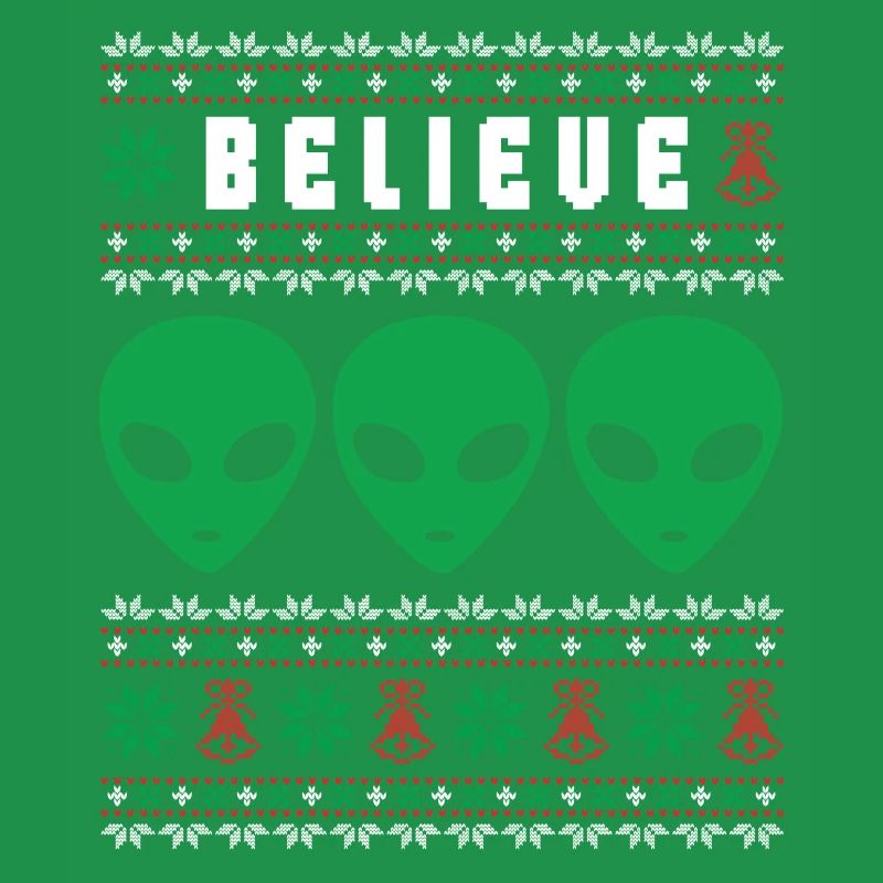 Pull de Noël laid de Noël drôle Alien